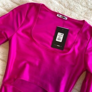 💖NWT💖Fashion Nova - Neon Pink Bodysuit